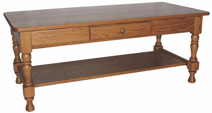 Country Style 48″ Coffee Table With Drawer
