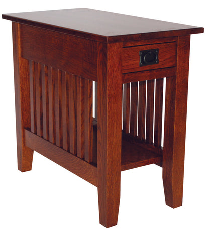 Prairie Mission Chair Side Table With Drawer