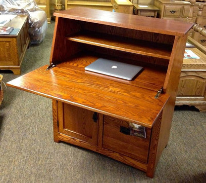 Mission Large Secretary Desk with File Drawer