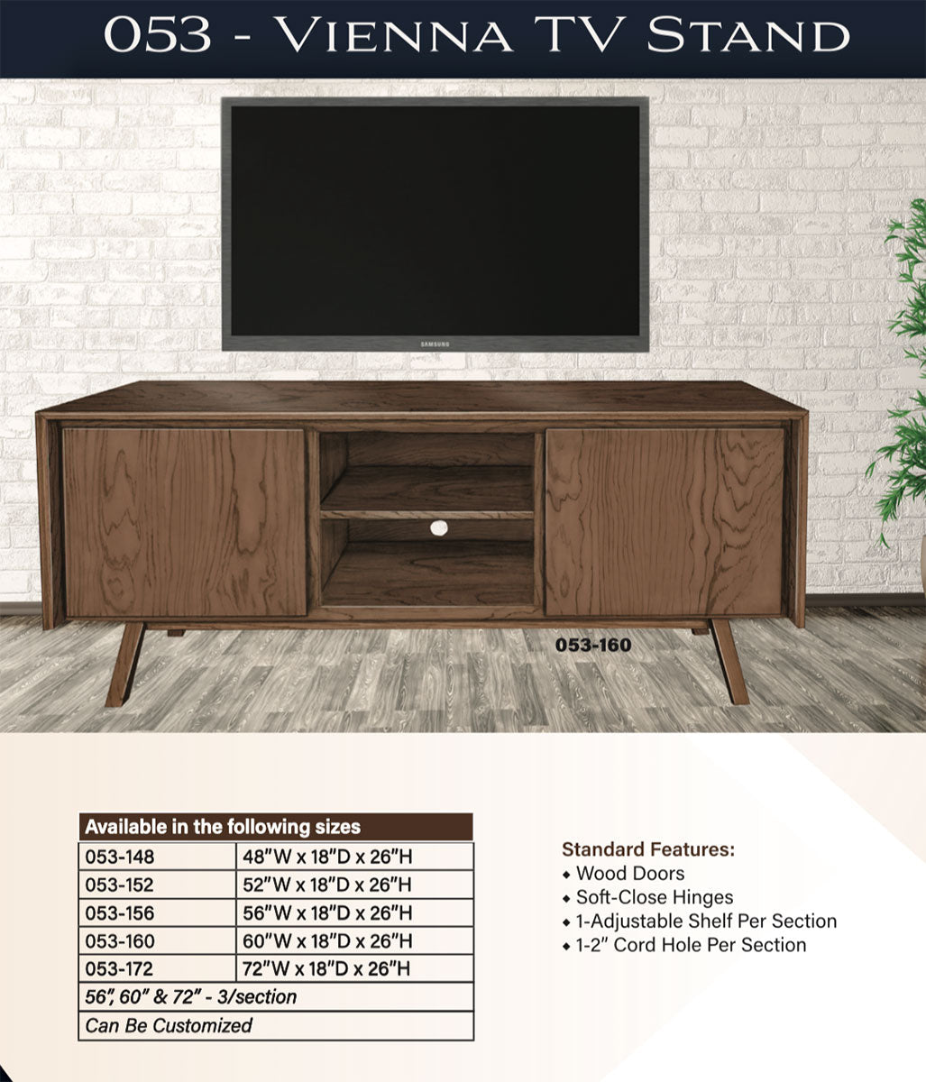 Vienna  2 Door TV Stand – 60"W