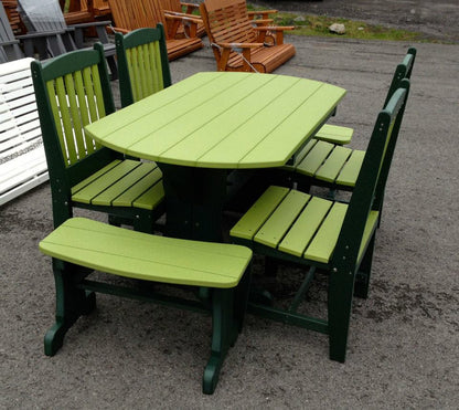 Poly Oval Picnic Table Set with Chairs