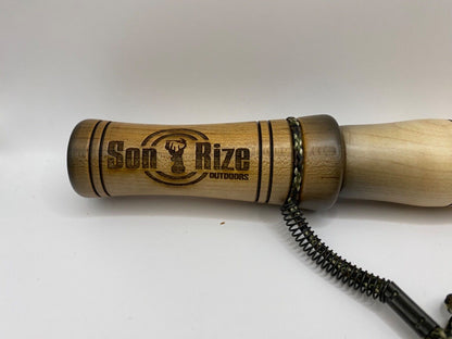 Wooden Amish Crafted Son Rize Buck / Deer Grunt Call - All Wood, Deep Sound!