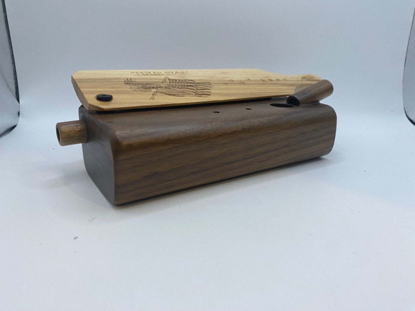 Genuinely Amish Crafted "Four Star" Combo Turkey Box Call - Crow, Owl, Hawk!