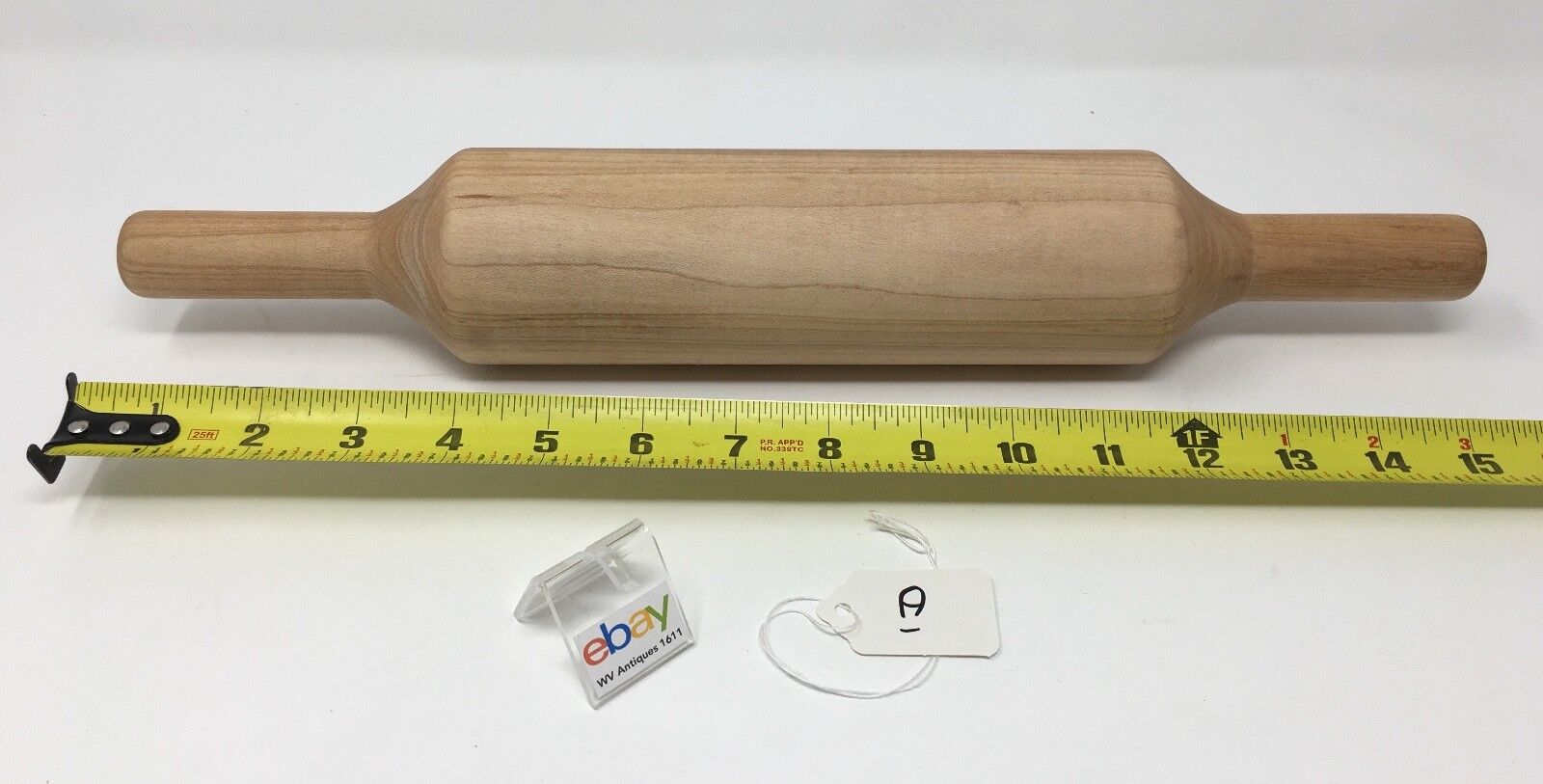 Genuinely Amish Crafted Wooden Rolling Pin - Solid Maple - 15 3/4" Long!