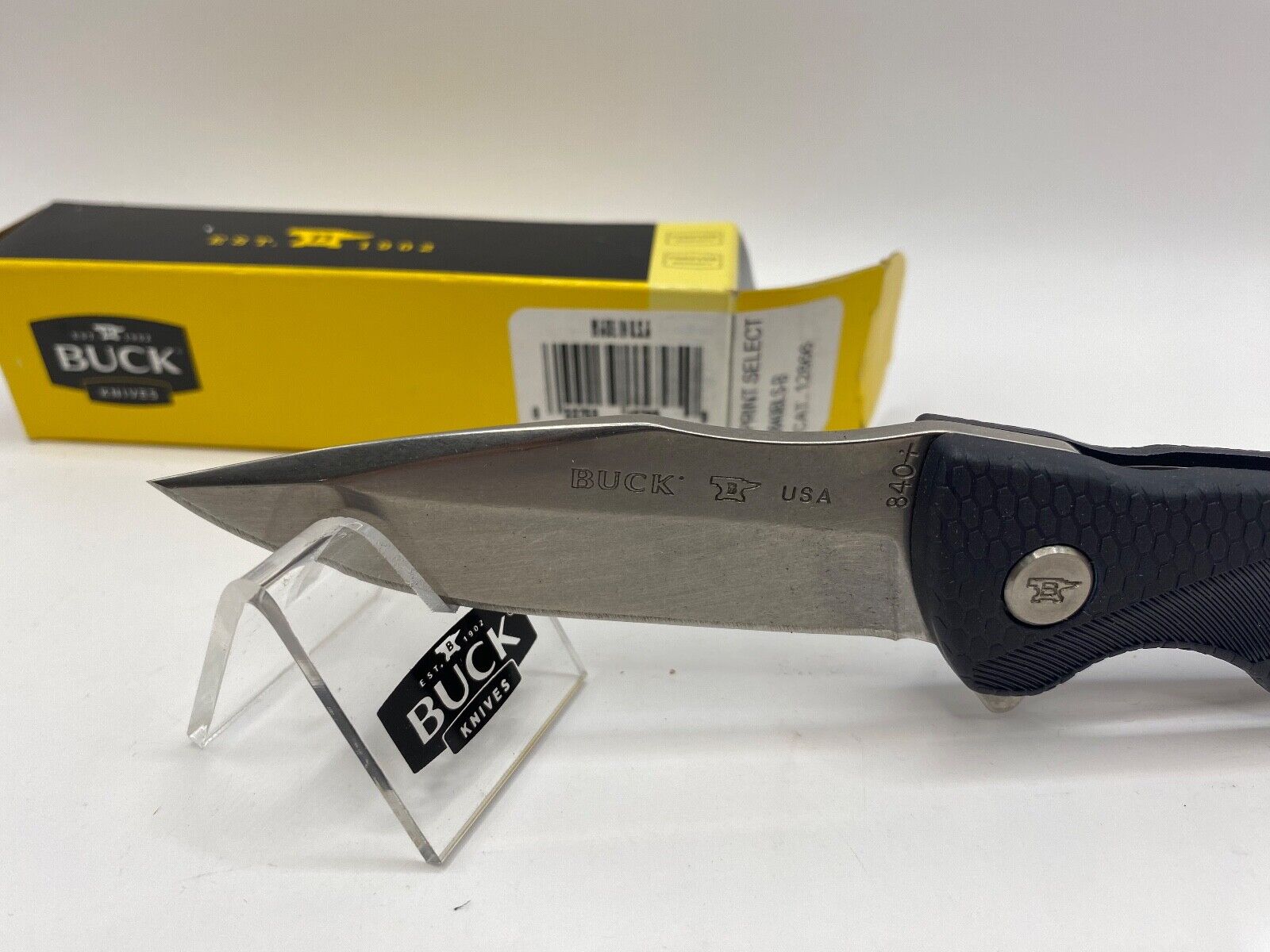 Buck USA 840 Sprint Select Folding Knife with Pocket Clip, Blue - New In Box