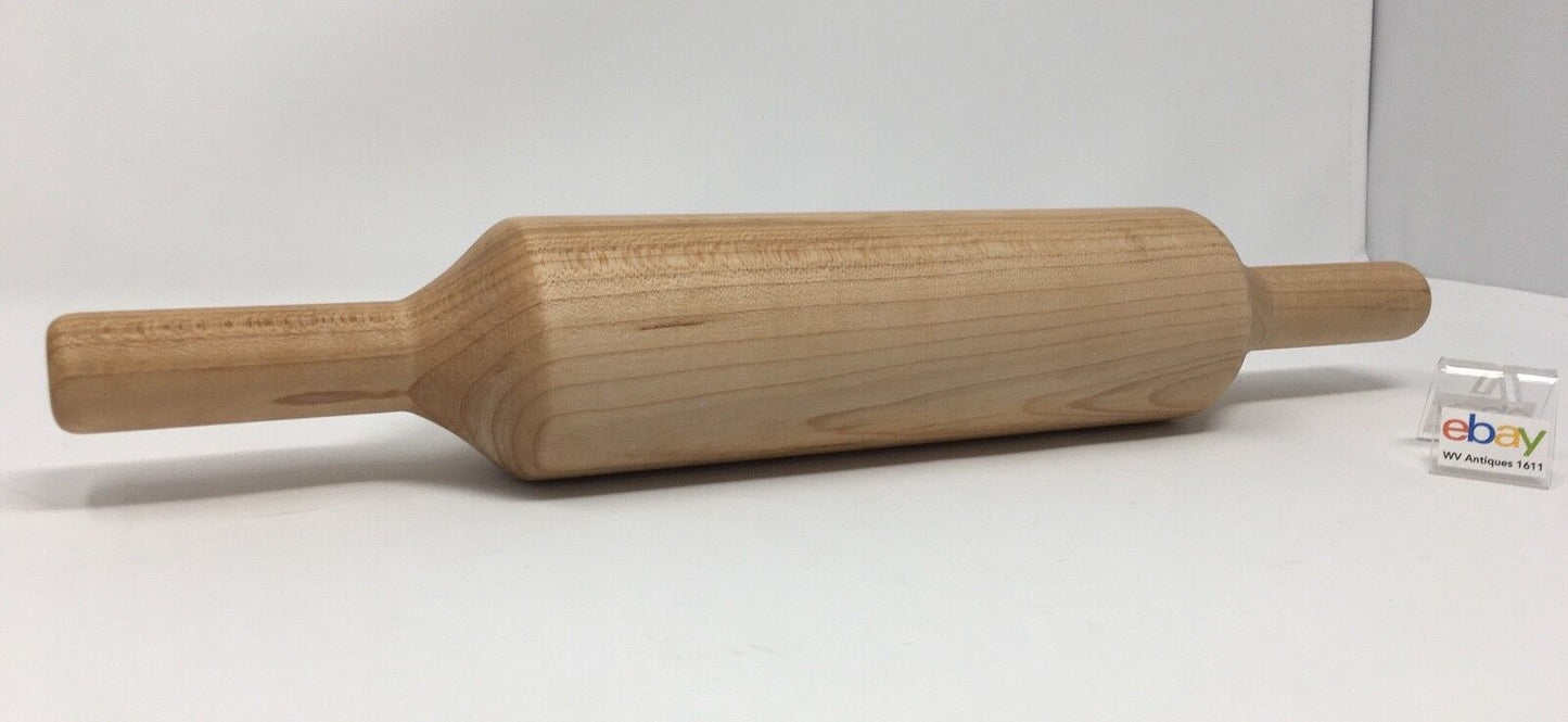 Genuinely Amish Crafted Wooden Rolling Pin - Solid Maple - 15 3/4" Long!