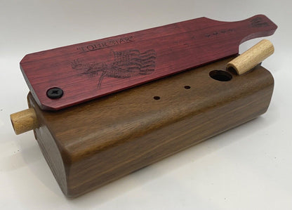 Genuinely Amish Crafted "Four Star" Combo Turkey Box Call - Crow, Owl, Hawk!