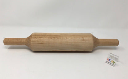 Genuinely Amish Crafted Wooden Rolling Pin - Solid Maple - 15 3/4" Long!