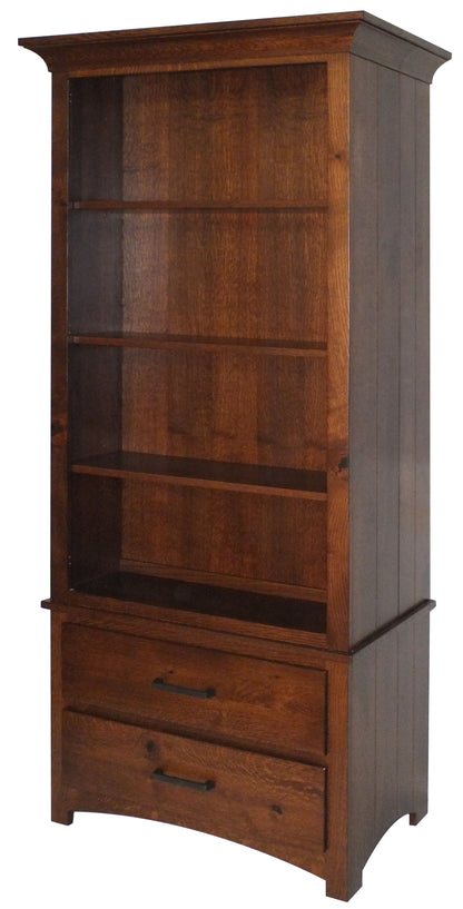 7 Gun Mission Bookcase with Hidden Gun Cabinet