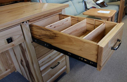 60" Coventry Executive Desk in Rustic Hickory