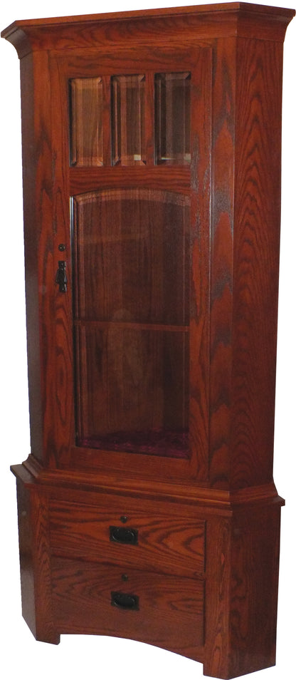 9 Gun Mission Corner Cabinet