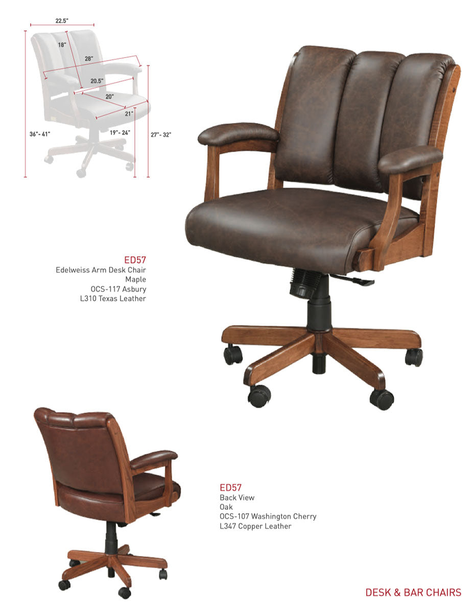 Edelweiss Desk Chair with Arms