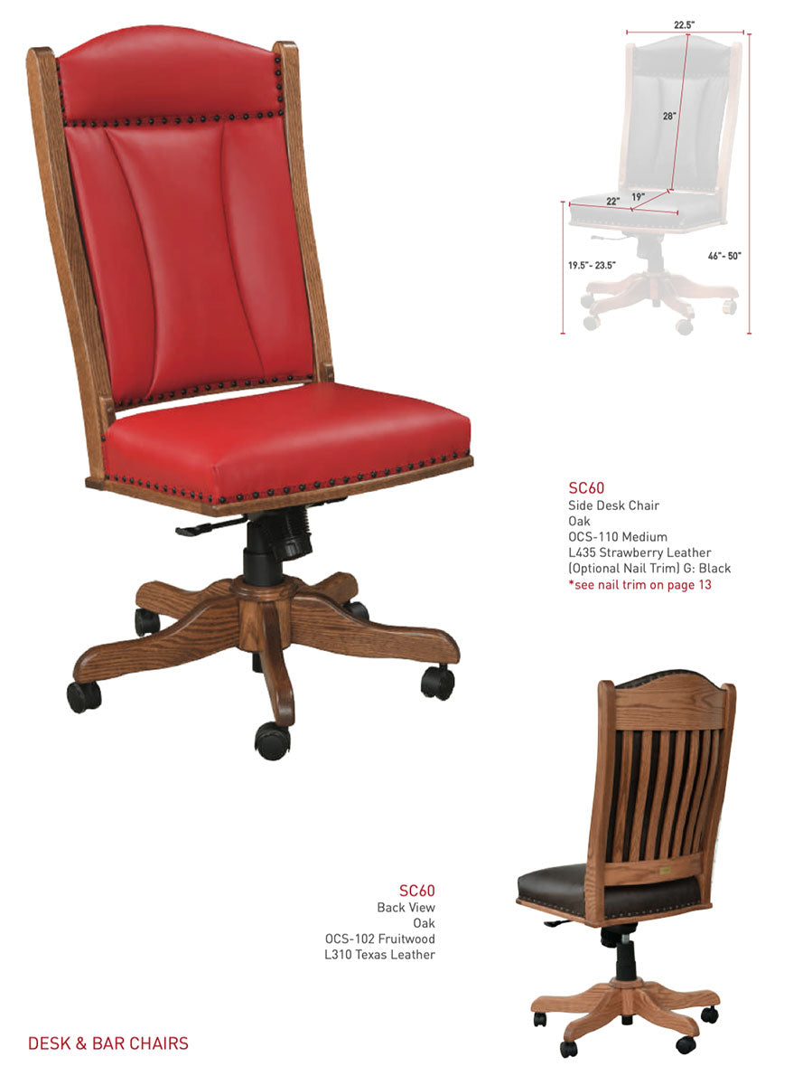 Executive Desk Chair without Arms