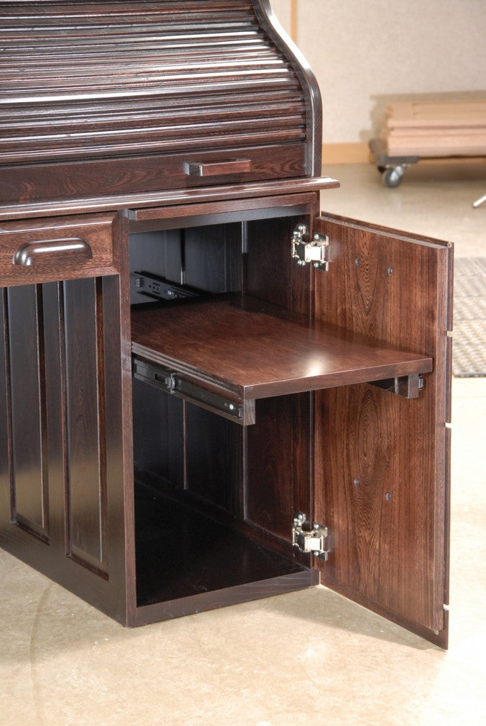 60″ Computer Deluxe Rolltop Desk With Hutch