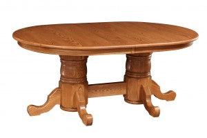 Double Pedestal Table with Claw Feet