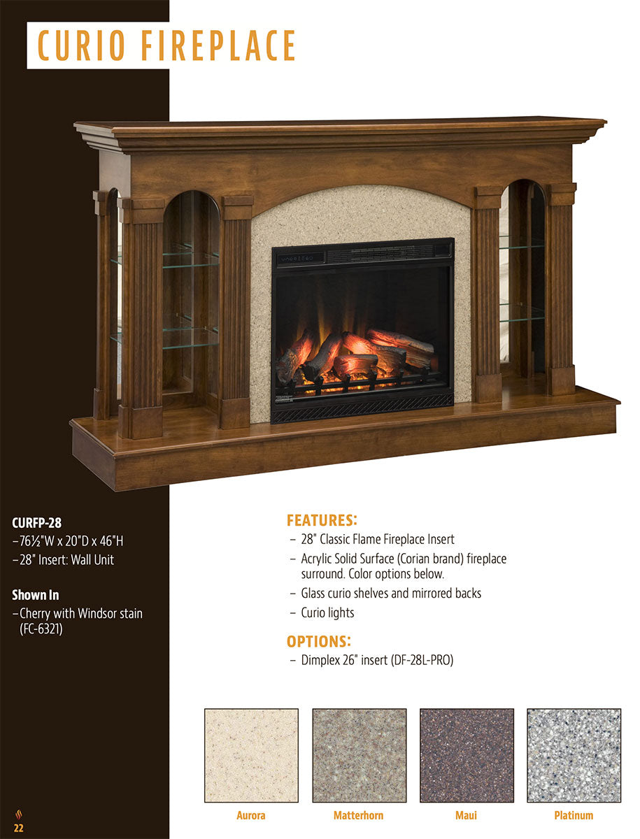 Curio Wall Fireplace