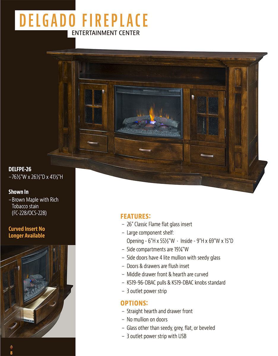 Delgado Fireplace Entertainment Center