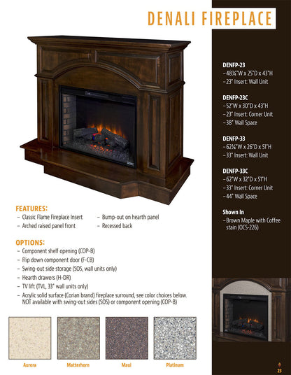 Denali Wall Fireplace