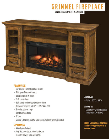 Grinnel Fireplace Entertainment Center