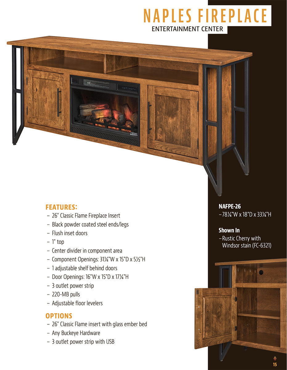 Naples Fireplace Entertainment Center