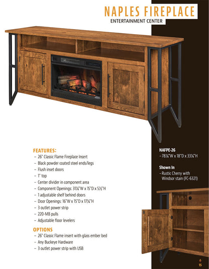 Naples Fireplace Entertainment Center