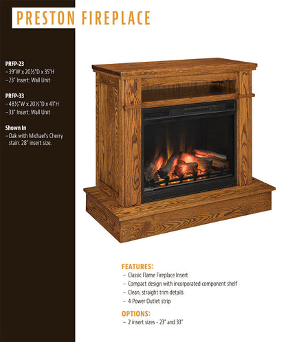 Preston Wall Fireplace