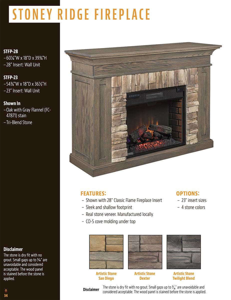 Stoney Ridge Wall Fireplace