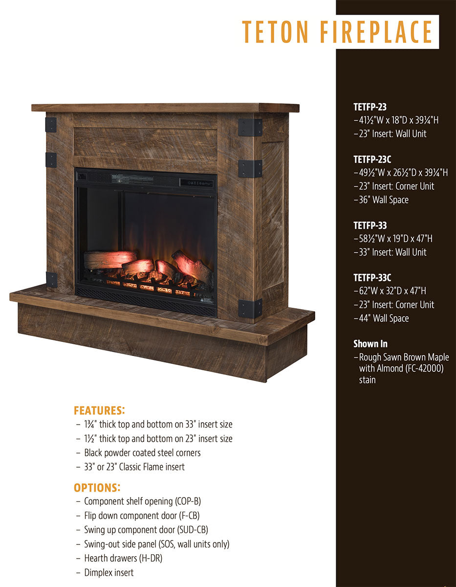 Teton Wall Fireplace