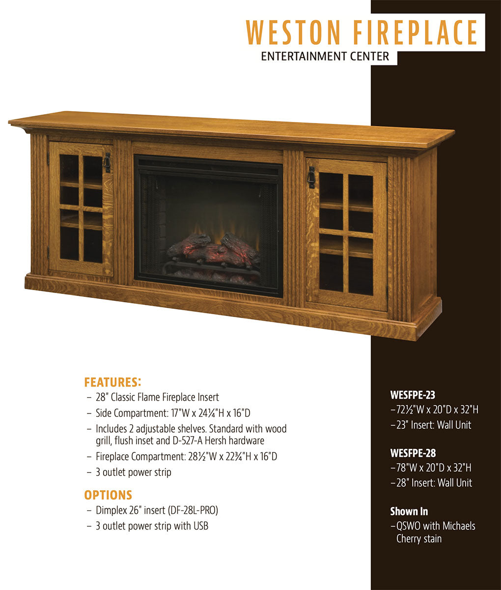 Weston Fireplace Entertainment Center