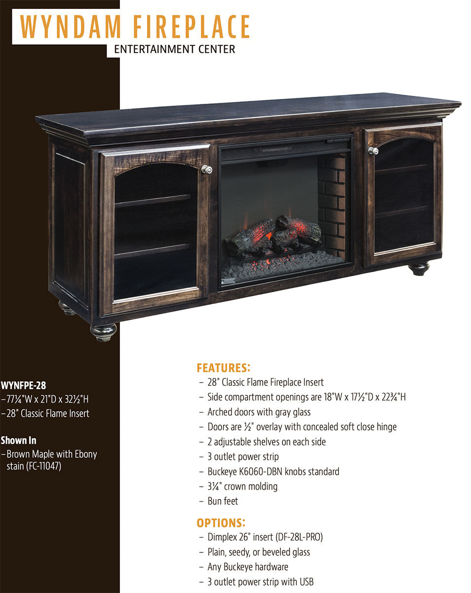 Wyndham Fireplace Entertainment Center