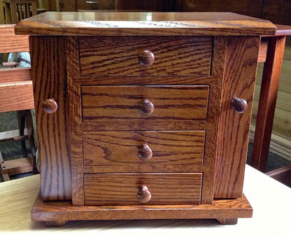 Amish Dresser Top Jewelry Cabinet