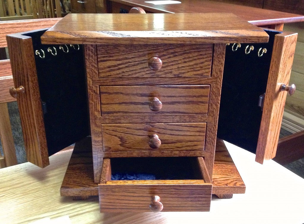 Amish Dresser Top Jewelry Cabinet
