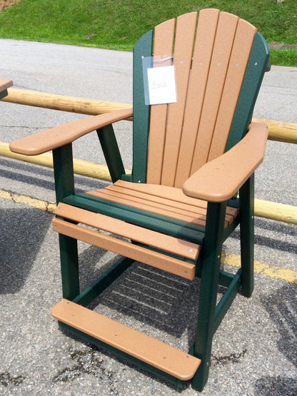 Poly 33″ Square Counter Height Table and Adirondack Stationary Chair Set