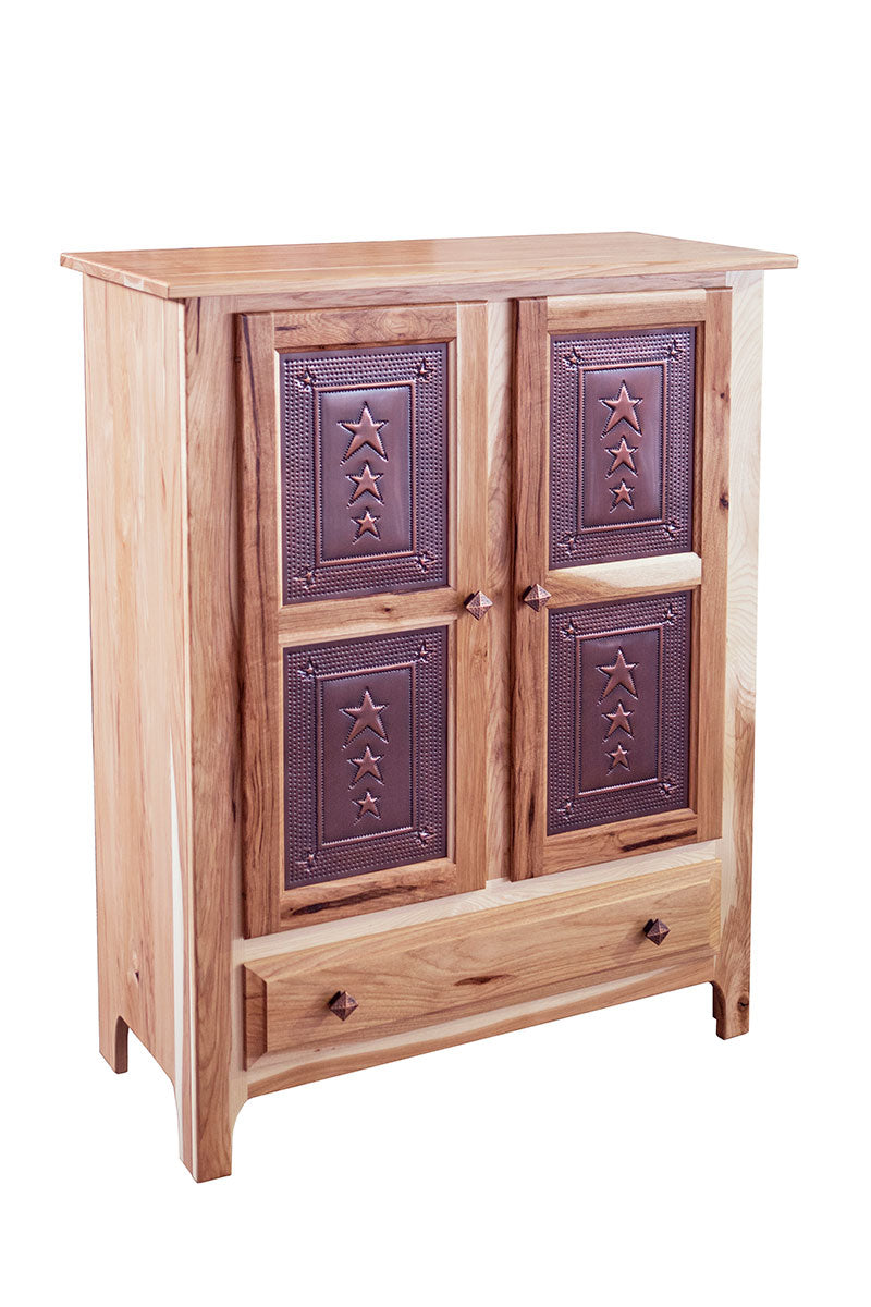 Double Door Pie Safe with Bottom Drawer