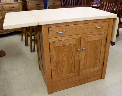 Brookline Mission Island with Butcher Block Drop Leaf Top