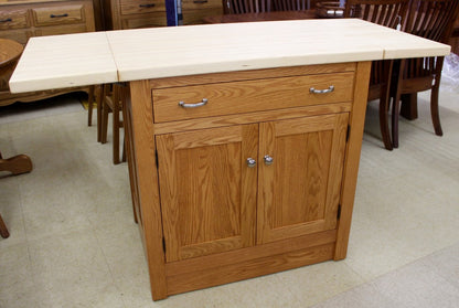 Brookline Mission Island with Butcher Block Drop Leaf Top