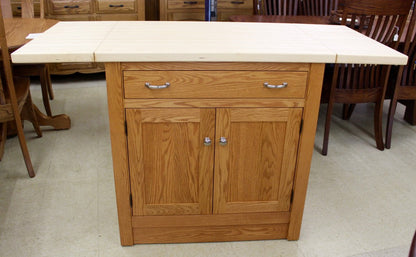 Brookline Mission Island with Butcher Block Drop Leaf Top