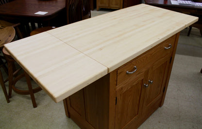 Brookline Mission Island with Butcher Block Drop Leaf Top