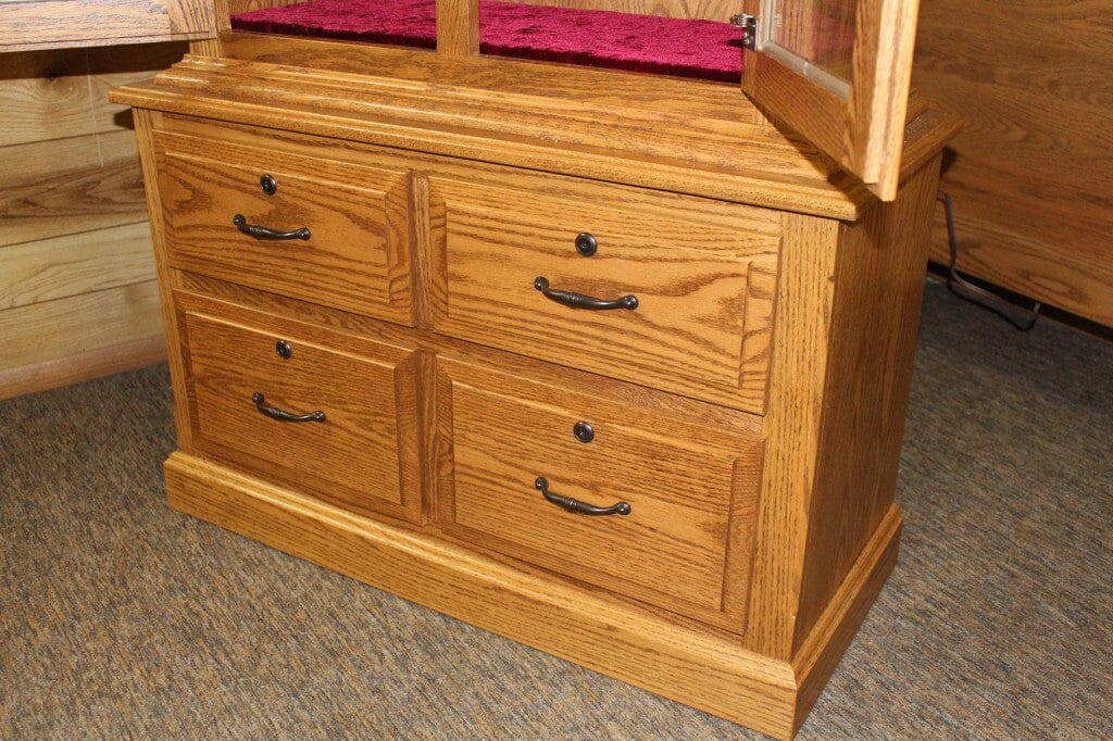 8 Gun Traditional Cabinet With Drawers and Canned Light Miller's Woodshop 