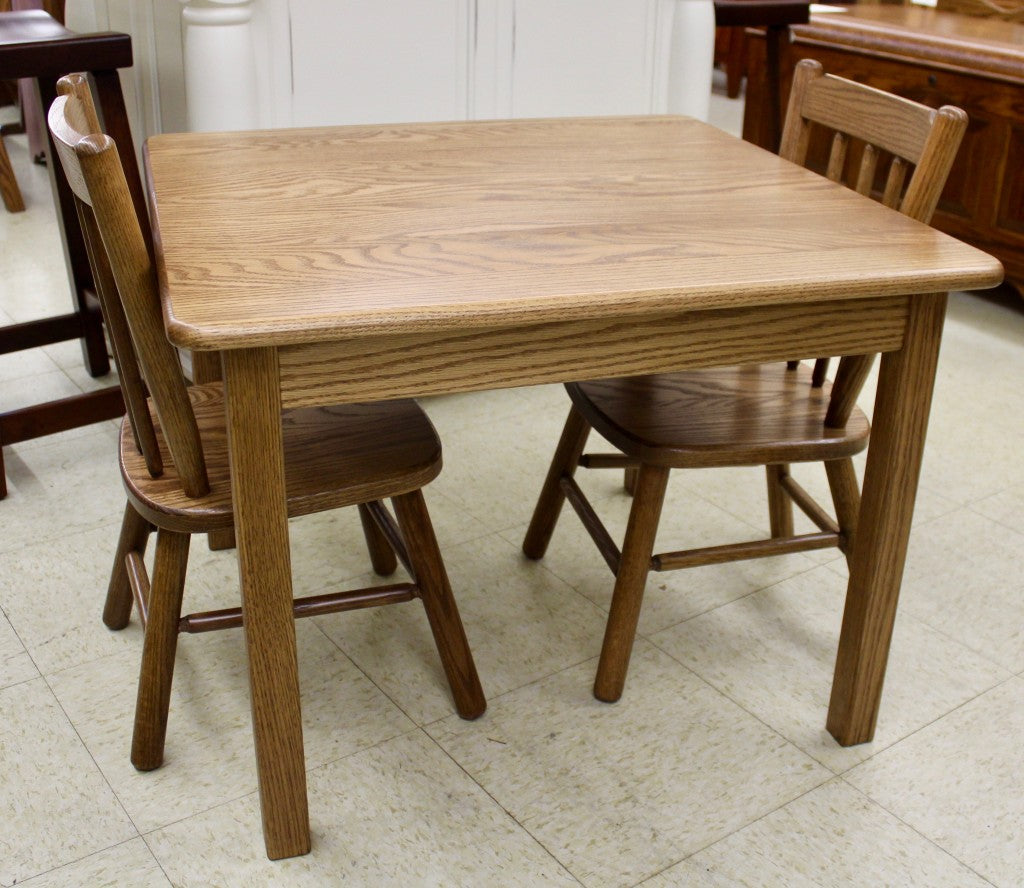 Square Child’s Table with Two Chairs