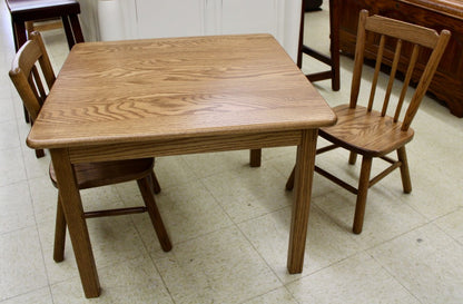 Square Child’s Table with Two Chairs