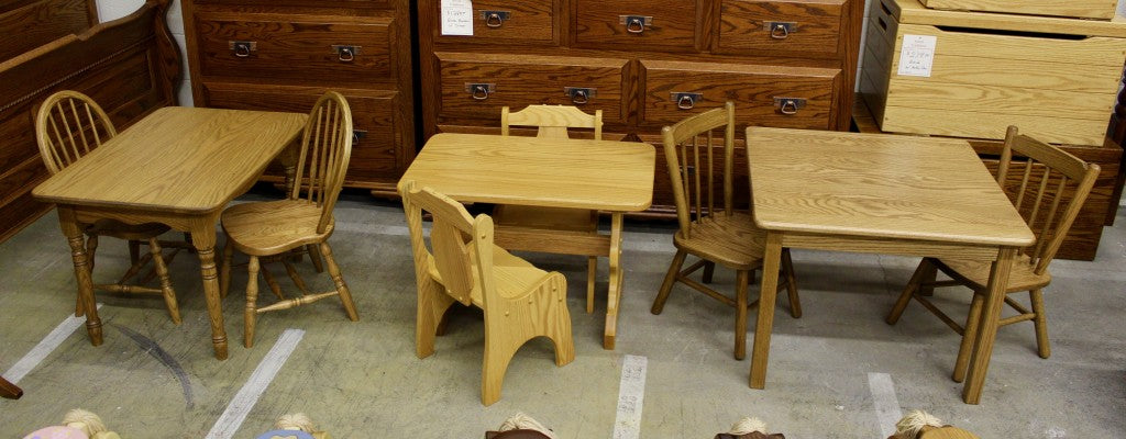 Square Child’s Table with Two Chairs