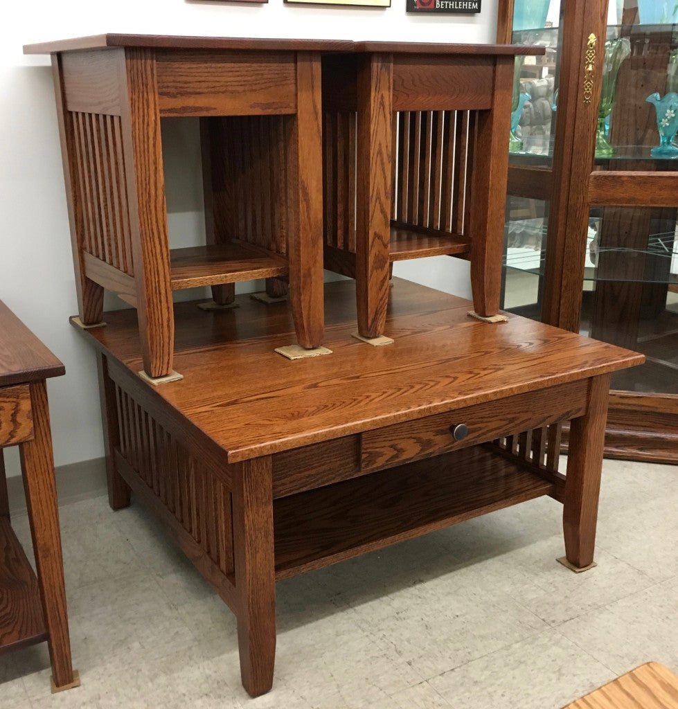 Prairie Mission Square Coffee Table With Drawer