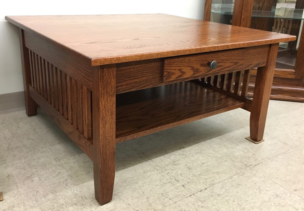 Prairie Mission Square Coffee Table With Drawer