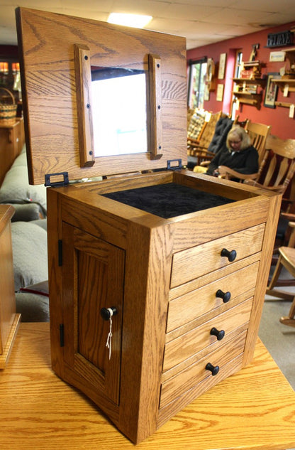 Flush Mission Dresser Top Jewelry Armoire