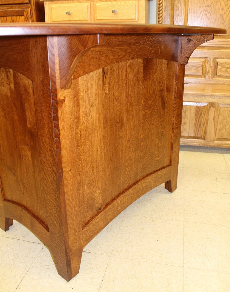 Bowed Top Rustic 1/4 Sawn Oak Island