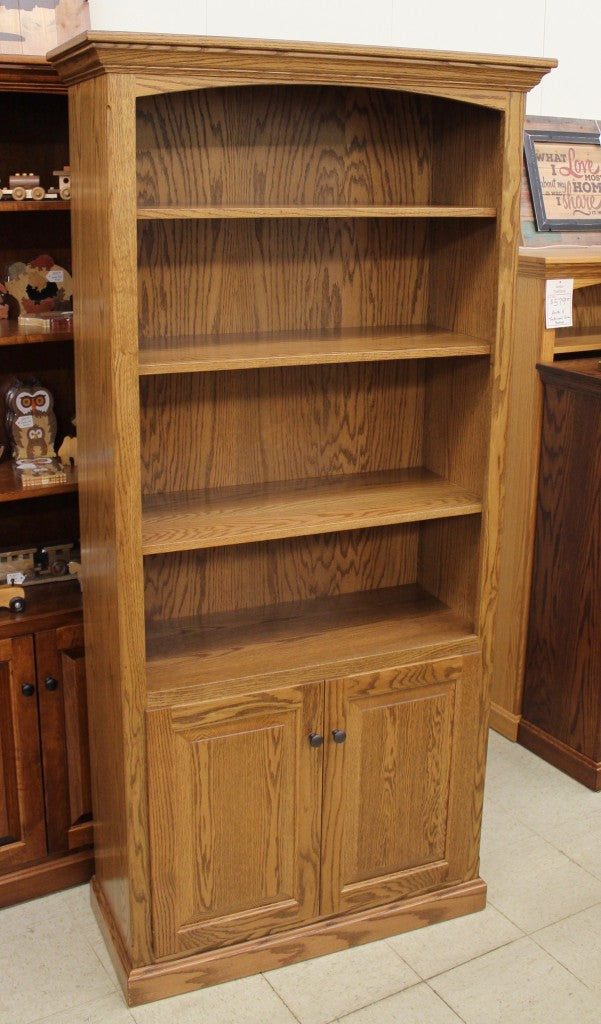 6 1/2′ Deluxe Traditional Bookcase with Doors [37 1/2″ Wide]