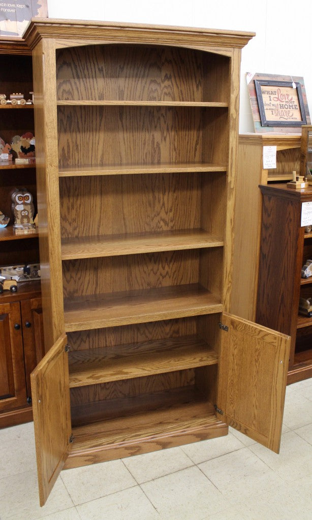 6 1/2′ Deluxe Traditional Bookcase with Doors [37 1/2″ Wide]