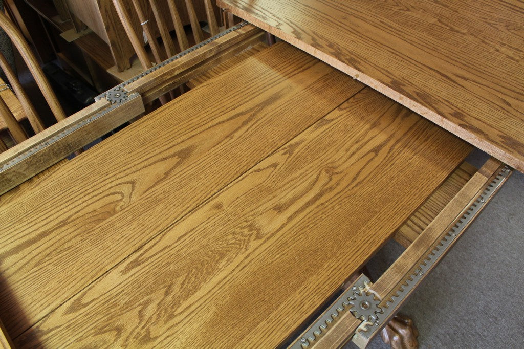 Double Pedestal Table with Claw Feet