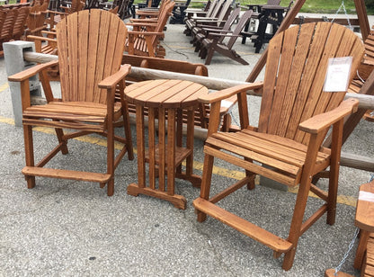 3 Piece Adirondack Balcony Table and Chair Set